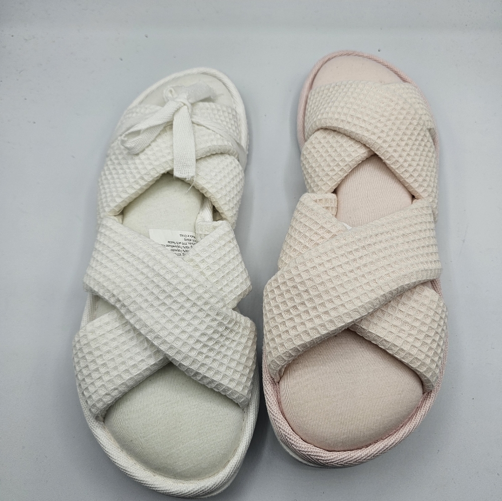 Charter Club Crossover Waffle Slippers Set of 2